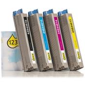 OKI 44844616/15/14/13 toner 4-pack (123ink version) image