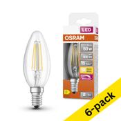 Osram E14 LED clear dimmable candle filament bulb 5.5W (60W) (6-pack)
