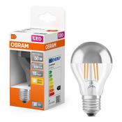 Osram E27 LED silver top mirror filament pear bulb 6.5W (50W) | 2700K image