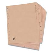 Cardboard tabs (10 beige tabs) | A4, 11-hole | Oxford Touareg