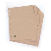 Cardboard tabs (12 beige tabs) | A4, 11-hole | Oxford Touareg