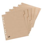 Cardboard tabs (6 beige tabs) | A4, 11-hole | Oxford Touareg