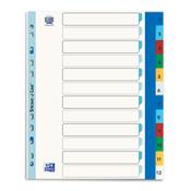 Plastic tabs 1-12 (12 coloured tabs) | A4 XL, 11-hole | Oxford image
