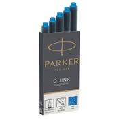 Fountain pen refill | royal blue erasable | Parker Quink | 5-pack image