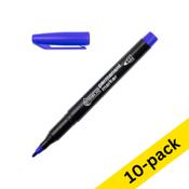 Permanent marker 1mm | 123ink | blue | 10-pack image