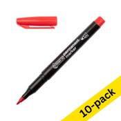 Permanent marker 1mm | 123ink | red | 10-pack image