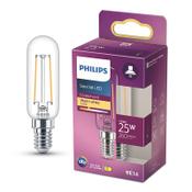 Philips E14 LED clear filament T25 tube bulb 1.9W (25W) | 2700K image
