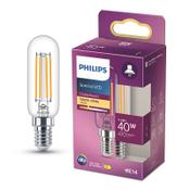 Philips E14 LED clear filament T25 tube bulb 3.4W (40W) | 2700K image
