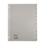 Plastic tabs 1-10 (10 grey tabs) | A4, 23-hole | 123ink image
