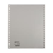 Plastic tabs 1-20 (20 grey tabs) | Extra wide A4+, 23-hole | 123ink