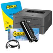 Printer bundle: Brother HL-L2400DWE + 123ink version Brother TN-2510XL high capacity black toner image