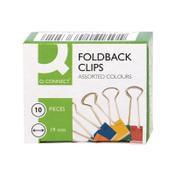 >Foldback clip 19mm | assorted colours | Q-Connect KF03651 | 10-pack image