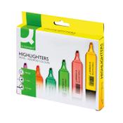 >Highlighters | assorted colours | Q-Connect | 6-pack