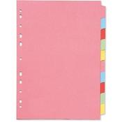 Cardboard tabs (10 coloured tabs) | A4, 11-hole | Q-Connect KF26082