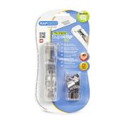 Foldback clip dispenser + foldback clips 10.7mm | silver | Rapesco Supaclip 40 | 25-pack image