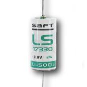 Saft LS17330-CNA battery with solder tabs Axial (3.6V, 2100mAh, Li-SOCl2) image