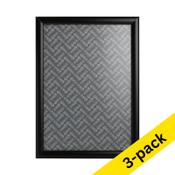 Snap frame (A3) | black aluminium | 123ink | 3-pack