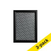 Snap frame (A4) | black aluminium | 123ink | 3-pack