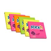 Extra Sticky Notes 101 x 101mm | 90 sheets neon | Stick'n | 6-pack image