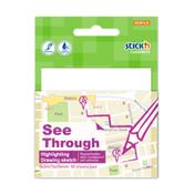 Sticky Notes 76 x 76mm | 50 sheets transparent | Stick'n image