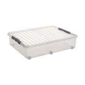 Storage box on rollers 60L | transparent | Sunware Q-line image