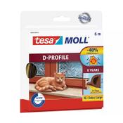 Tesa TesaMoll Classic D-profile Brown weather strip 9mm x 6m image