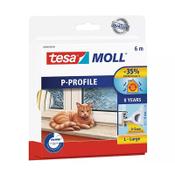 Tesa TesaMoll Classic P-profile White draft strip 9mm x 6m image