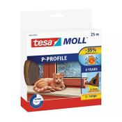 Tesa TesaMoll Classic P-profile brown weather strip 9mm x 25m image