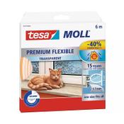 Tesa TesaMoll Premium Flexible transparent draft strip, 9mm x 6m image