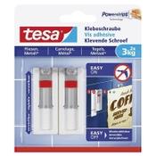 Tesa adjustable adhesive screw for tiles and metal, 3 kg (2 screws) image