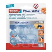 Tesa transparent self-adhesive UV resistant hook, 0.2 kg (5-pack) image
