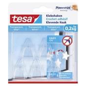 Tesa transparent self-adhesive hook, 0.2kg (5-pack) image