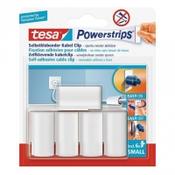Tesa white self-adhesive powerstrip cable clips (5-pack) image