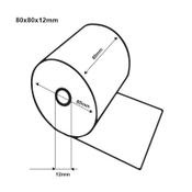 Thermal till roll 80x80x12mm (48g) | 123ink | 100-pack image