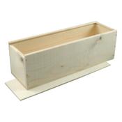 Champagne bottle box with sliding lid 337 x 101 x 100mm | wooden | 5-pack image