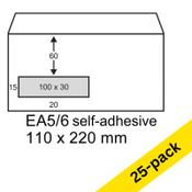 Envelope 110 x 220mm (DL | EA5/6 window @ left) | PEEL &amp; SEAL | Raadhuis | 25-pack **Clearance** image