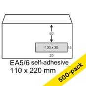 Envelope 110 x 220mm (DL | EA5/6 window @ right) | PEEL &amp; SEAL | Raadhuis | 500-pack **Clearance** image