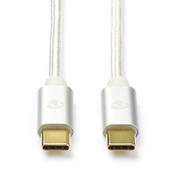 Nedis Apple iPhone USB-C to USB-C 2.0 white charging cable, 1 metre image