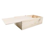Wine 2-bottle box with sliding lid 340 x 176 x 85mm | wooden | 5-pack