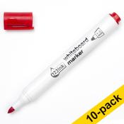Whiteboard marker 2.5mm | 123ink | red 10-pack image