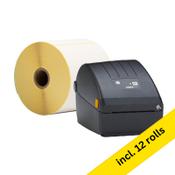 Zebra ZD220d direct thermal label printer with USB + 123ink version label (800284-605) 102 x 152mm | 12-pack image