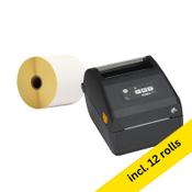 Zebra ZD421d direct thermal label printer with Bluetooth and Ethernet + 123ink version label (800284-605) 102 x 152mm | 12-pack image