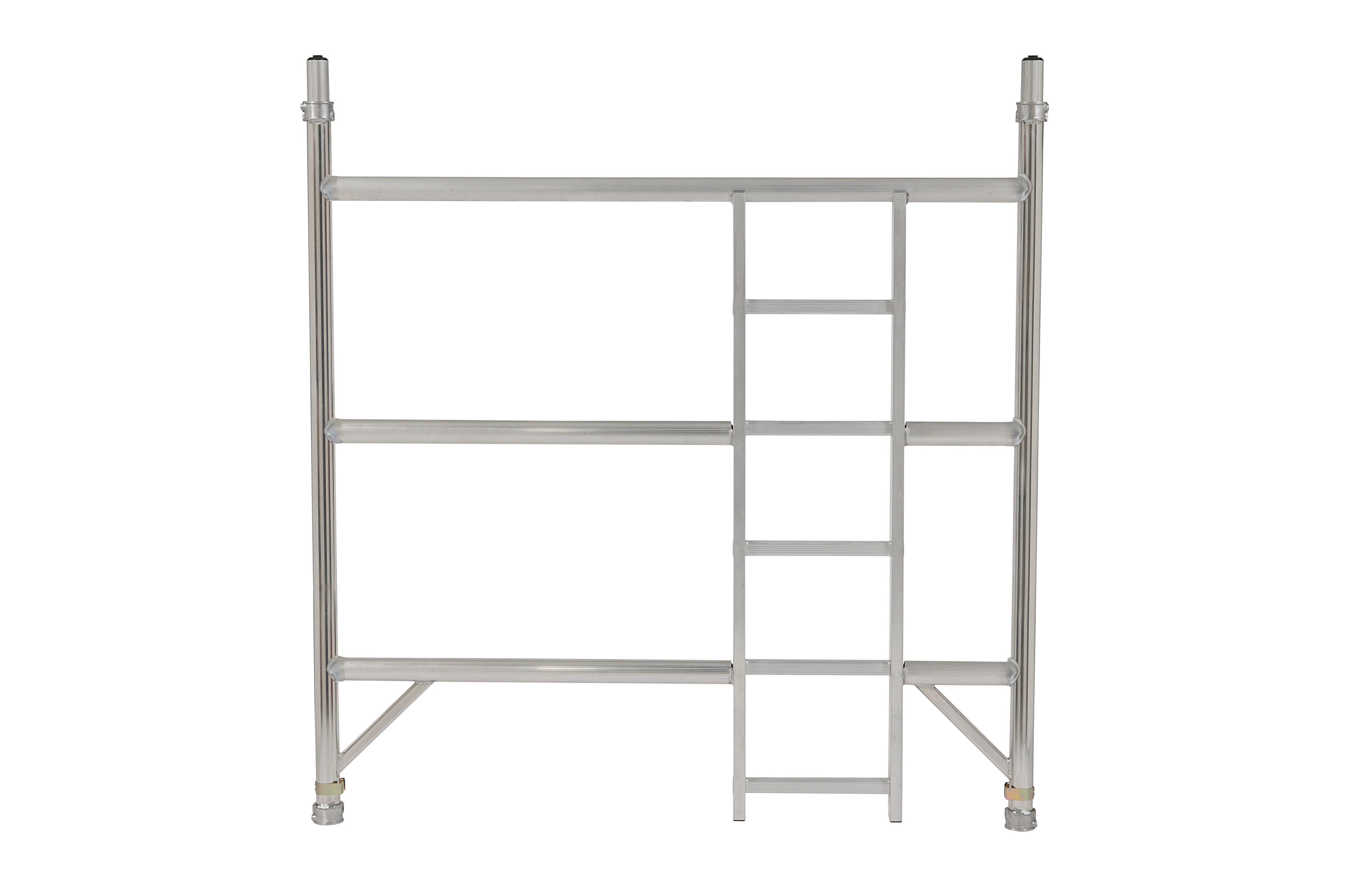 BoSS 3 Rung Aluminium Ladder Frame 1.50M x 1.45M with Ribbed Rungs and Tube to Tube Construction