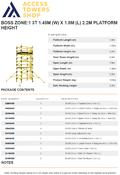 ZONE 1 Ladderspan Tower Double Width 1.8m Long
