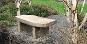 Hand-dressed Leitrim Sandstone Stone Garden Seat. image