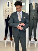White label Olive Green Tapered Fit 3pice suit