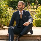 House of Cavani Navy Tweed 3 Piece Suit. image