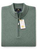 White Label 1/4 zip Cotton knit Dark Green