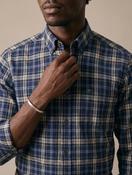 Fynch Hatton Cotton Check Shirt Blue/Green image