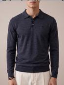 Fynch Hatton KNITTED POLO SHIRT IN WOOL WITH LONG SLEEVES  Navy

1614717-999-S image